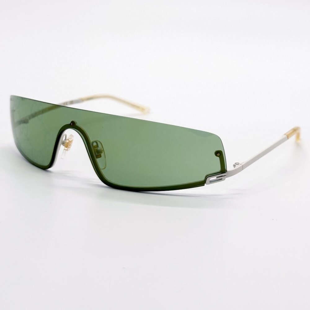 NEW GUCCI GG1561S 003 SHIELD IVORY GREEN UNISEX SUNGLASSES GUCCI - Picture 5 of 12